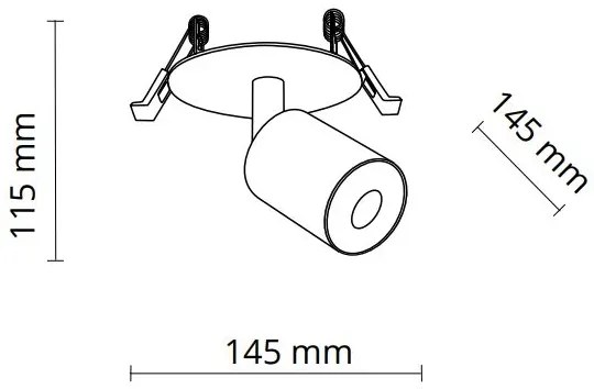 Podhľadové bodové svietidlo NEX 1xGU10/10W/230V biela