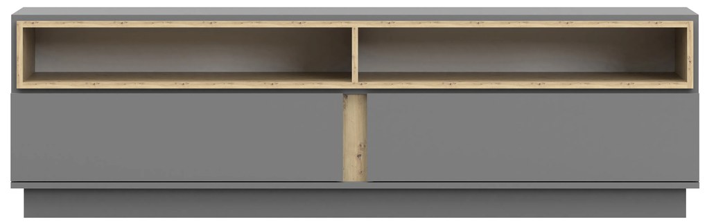TV stolík/skrinka Gabrielle 09  (dub artisan + sivá). Akcia -18%. Vlastná spoľahlivá doprava až k Vám domov. 1071435