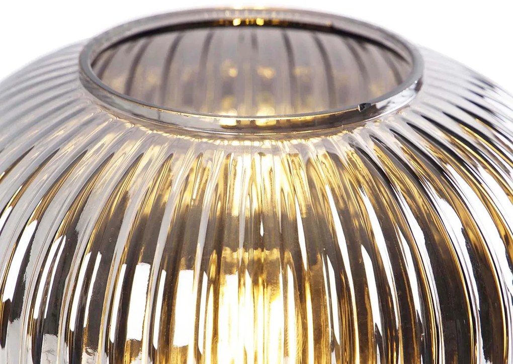 Inteligentná stolná lampa čierna s dymovým sklom vrátane Wifi A60 - Karel