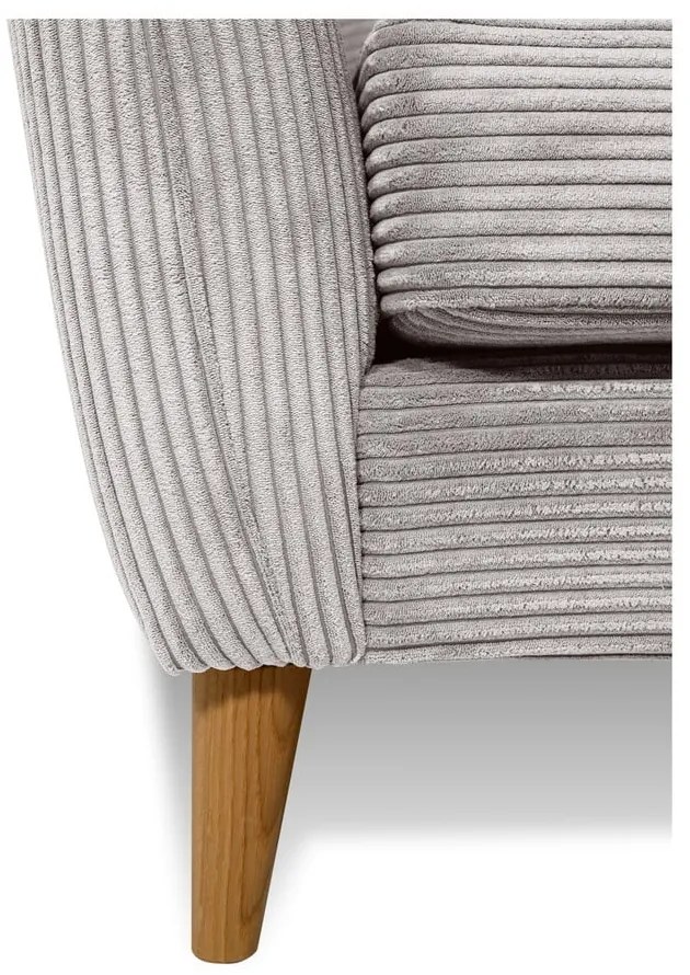 Svetlosivá menčestrová pohovka 206 cm Paris – Scandic