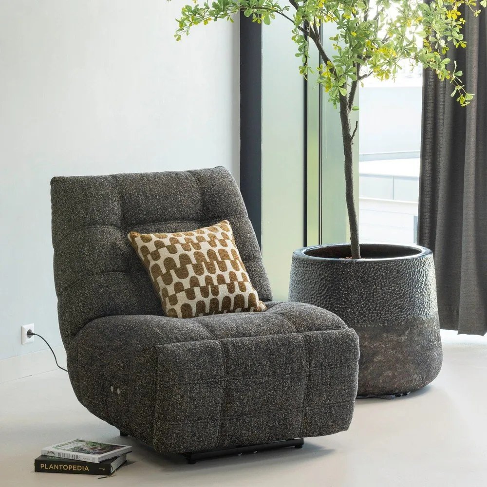 Antracitové polohovacie relaxačné kreslo Hein – WOOOD