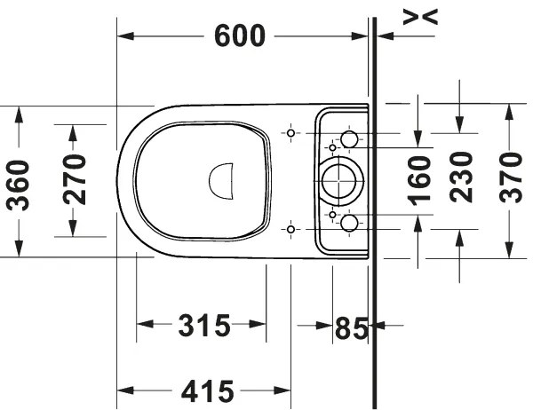 Duravit 20600900002 - WC kombi D-CODE keramika/lesklá biela