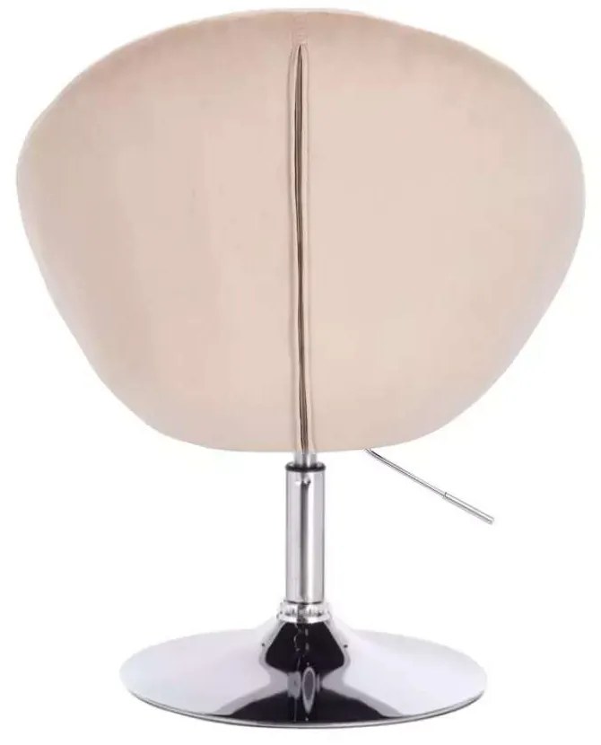 LuxuryForm DESIGN Kreslo VERA VELUR na striebornom tanieri - latte