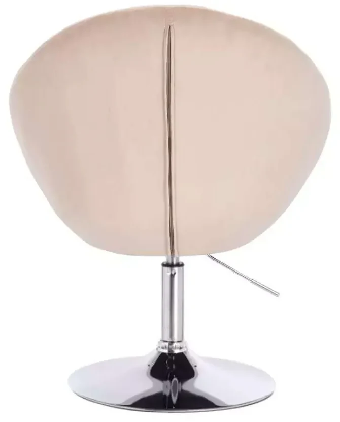 LuxuryForm DESIGN Kreslo VERA VELUR na striebornom tanieri - latte
