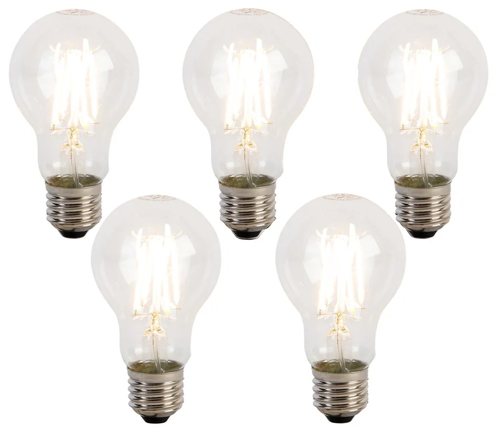 Sada 5 stmievateľných LED žiaroviek E27 s 3 stupňami A60 5W 700 lm 2700K