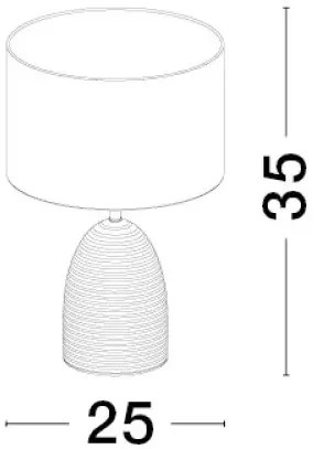 Rustikálna stolová lampa Chempo