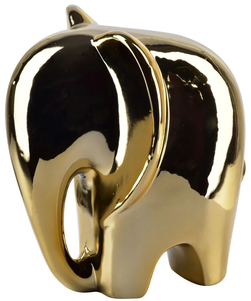 Keramický slon MIA GOLD III zlatý