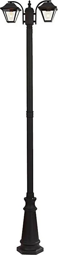 Vonkajšia lampa 2xE27/60W/230V IP44 232 cm čierna