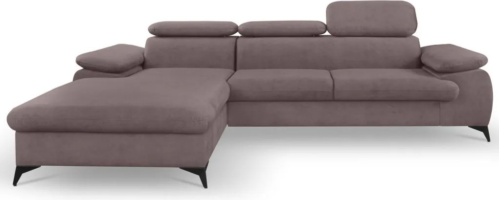 Rohová sedacia súprava Scala, staroružová látka,ľavý roh