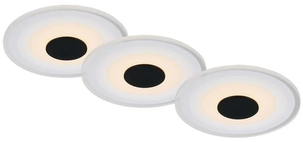 Briloner - SADA 3x LED Kúpeľňové podhľadové svietidlo LED/6W/230V IP44 čierna