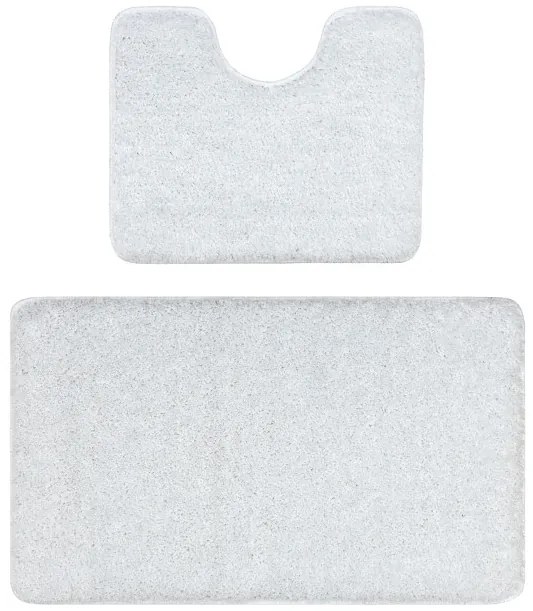 Sada kúpeľňových koberčekov SYNERGY glamour / lurex, biela