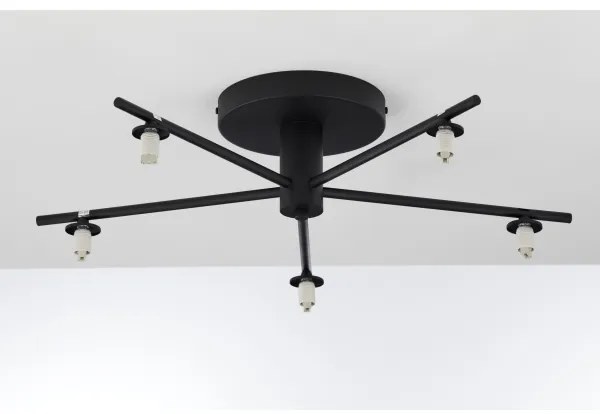 Jupiter 2046 - Prisadený luster PRATO 5xG9/10W/230V čierna/číra