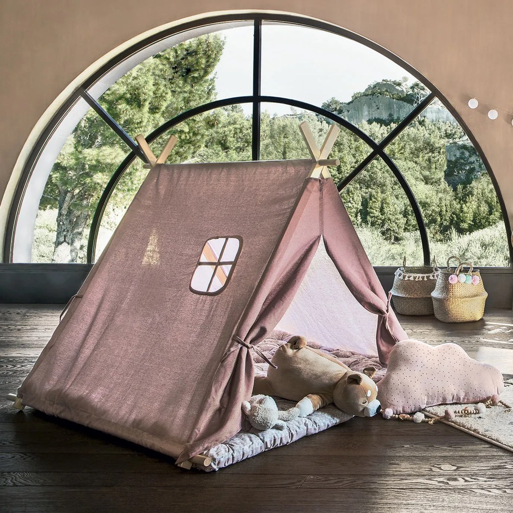 Atmosphera Créateur d'intérieur Detský stan teepee Atmosphera z dreva a bavlny s okienkom