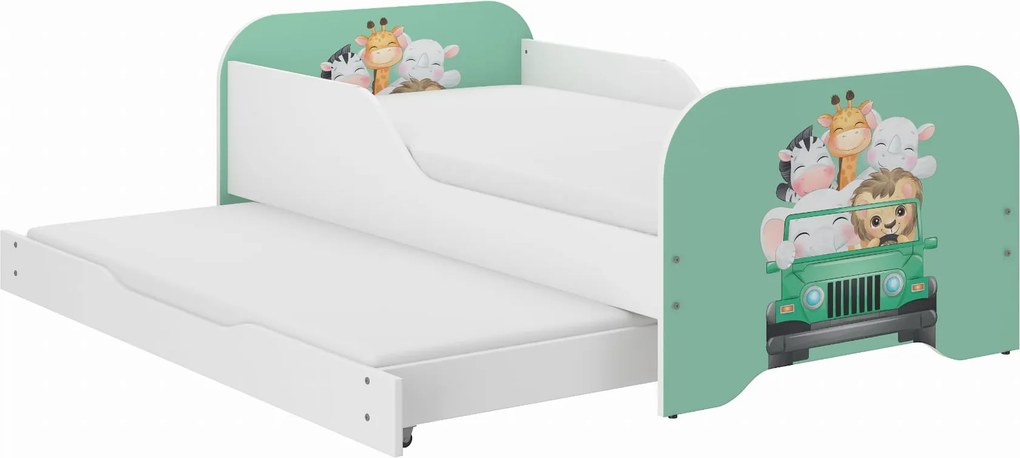 Wooden Toys Detská posteľ MIKI 160x80 WYCIECZKA s funkciou spania (1)