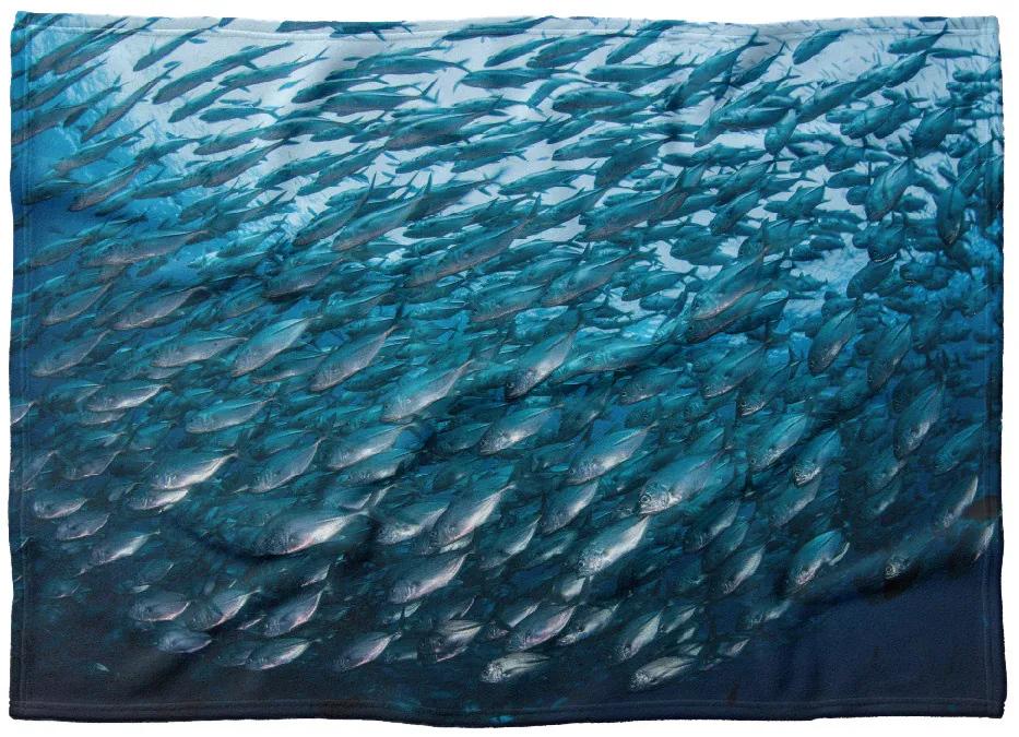 Deka Hejno rýb  (Rozmer: 150 x 120 cm, Podšitie baránkom: NE)