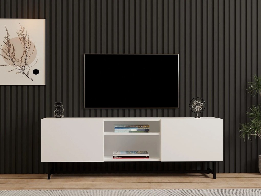 TV stolík/skrinka Twiggy (biela). Akcia -22%. Vlastná spoľahlivá doprava až k Vám domov. 1088867
