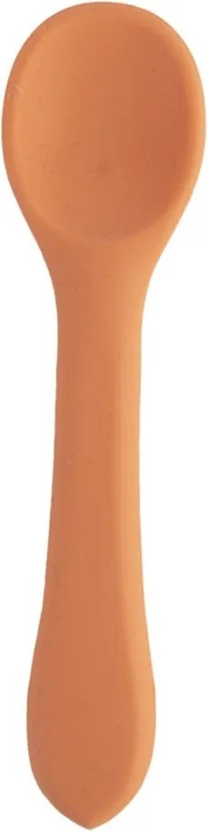 Oranžová detská lyžička zo silikónu – Orion