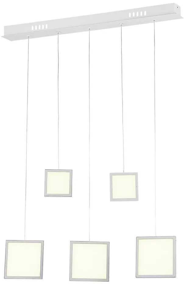 Závesné LED svietidlo Dixon, 5x LED 33w, 4000k, ch