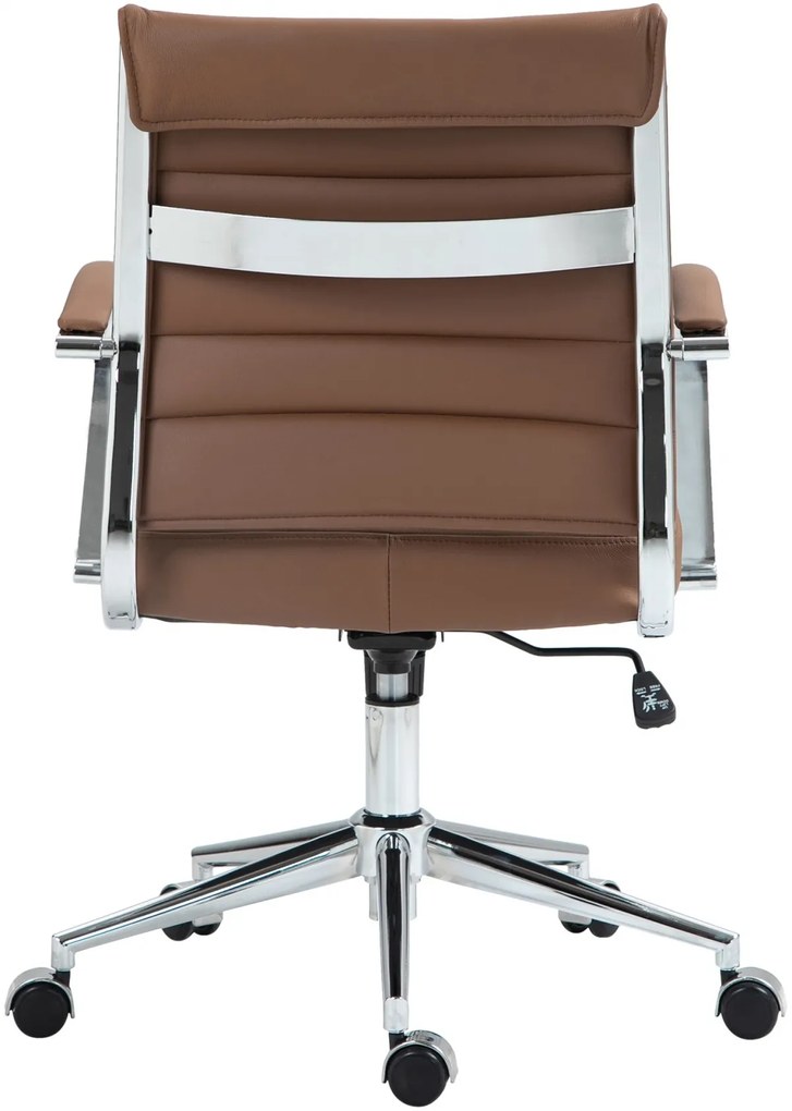 Kancelárska stolička Oakland - koža - Svetlo Hnedá
