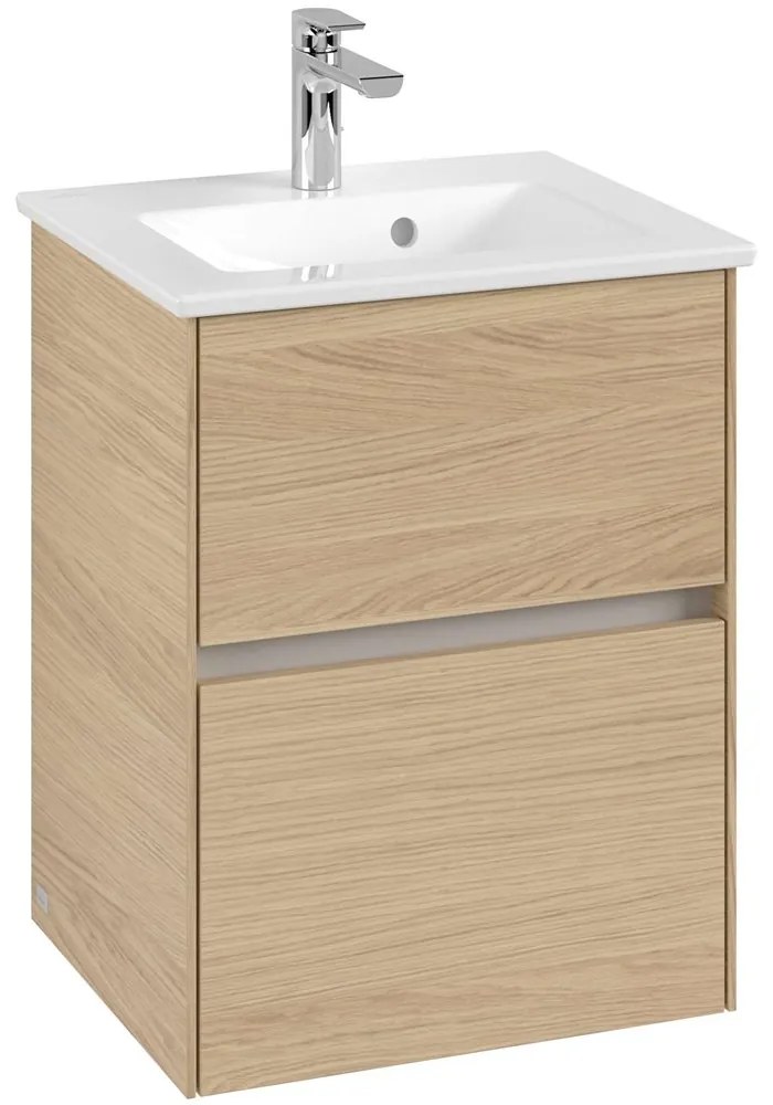 VILLEROY &amp; BOCH Collaro závesná skrinka pod umývadielko, 2 zásuvky, 472 x 404 x 610 mm, Nordic Oak, C14100VJ