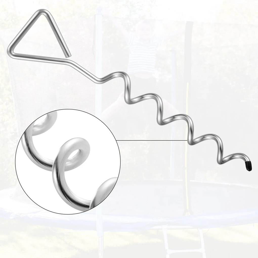 Sada kotiev do zeme, 4ks, 42,5x8,5cm, strieborná Monzana