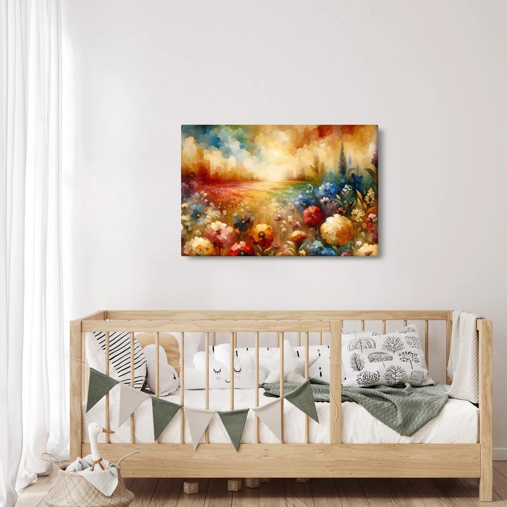 Obraz - Pestrofarebná lúka (90x60 cm)