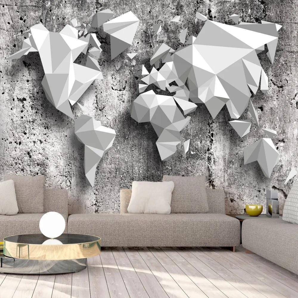 Fototapeta - Mapa sveta: Origami   + zadarmo lepidlo