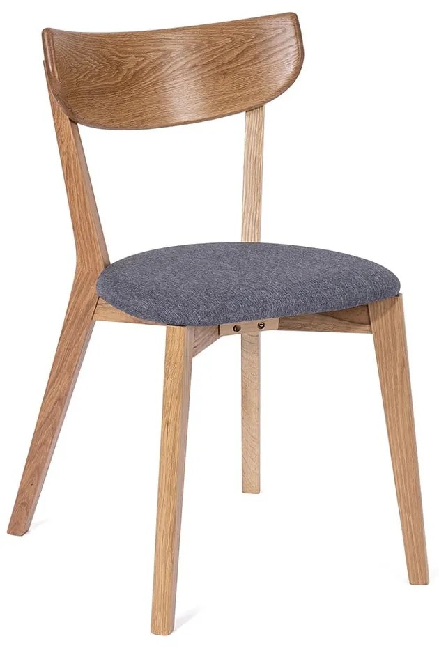 Jedálenská stolička z dubového dreva so šedým sedákom Arch - Bonami Essentials