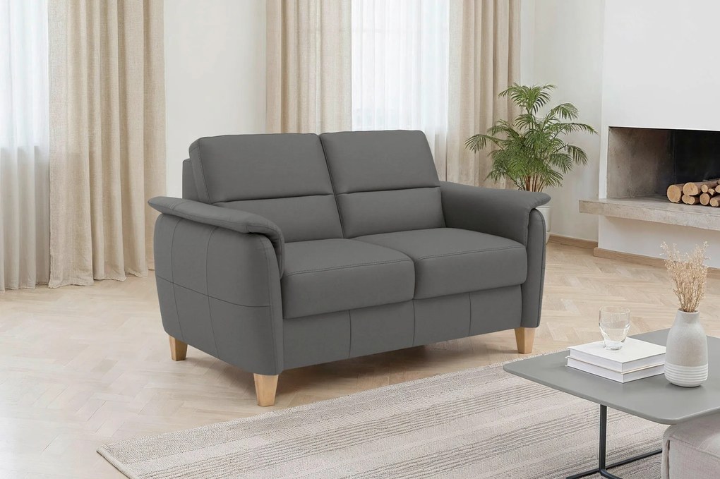 XXXLutz DVOJMIESTNA POHOVKA, mokka, pravá koža Sit & More - Sedačky - 0001440332F2