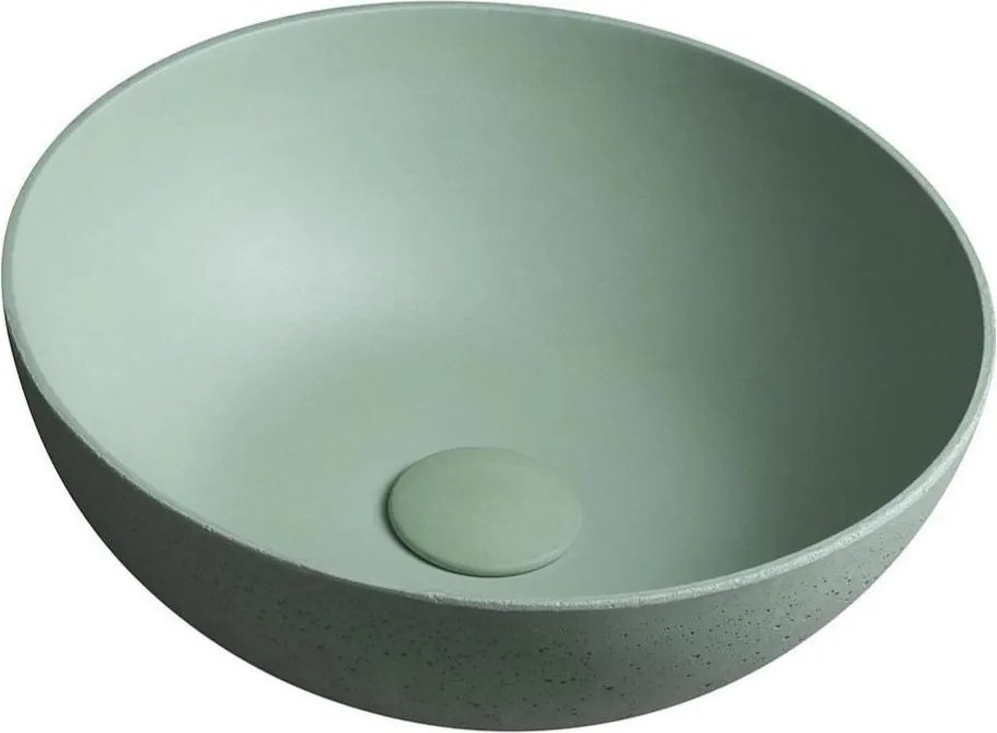 Sapho - Umývadlo na dosku FORMIGO priemer 39 cm betón/zelená