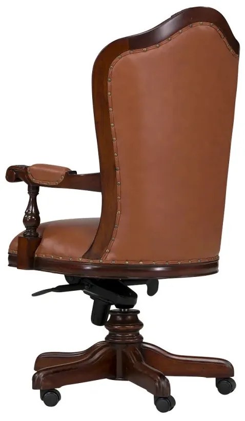 furniture-nabytek.cz - Masívne kancelárske kreslo Cambridge II z mahagónu, lakované, hnedé