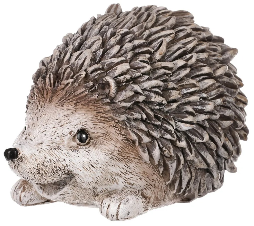 Záhradná dekorácia Ježko, 16 x 10 x 9 cm, polyresin