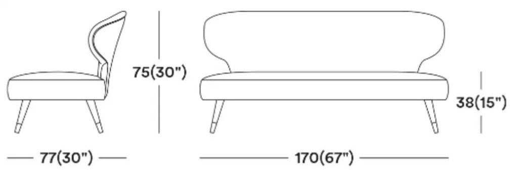 ELLE ČALÚNENÁ LAVICA sofa