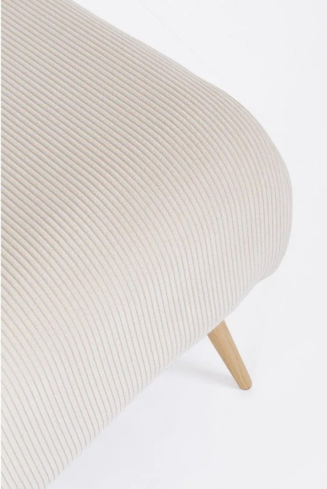 Biela polstrovaná lavica Olga – Bizzotto