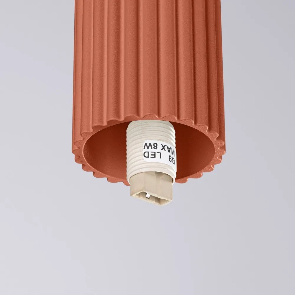 Oranžové stropné svietidlo so skleneným tienidlom ø 12 cm Orbital – Sollux