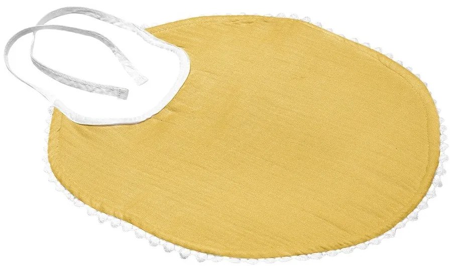 Žltý mušelínový podbradník Kindsgut London