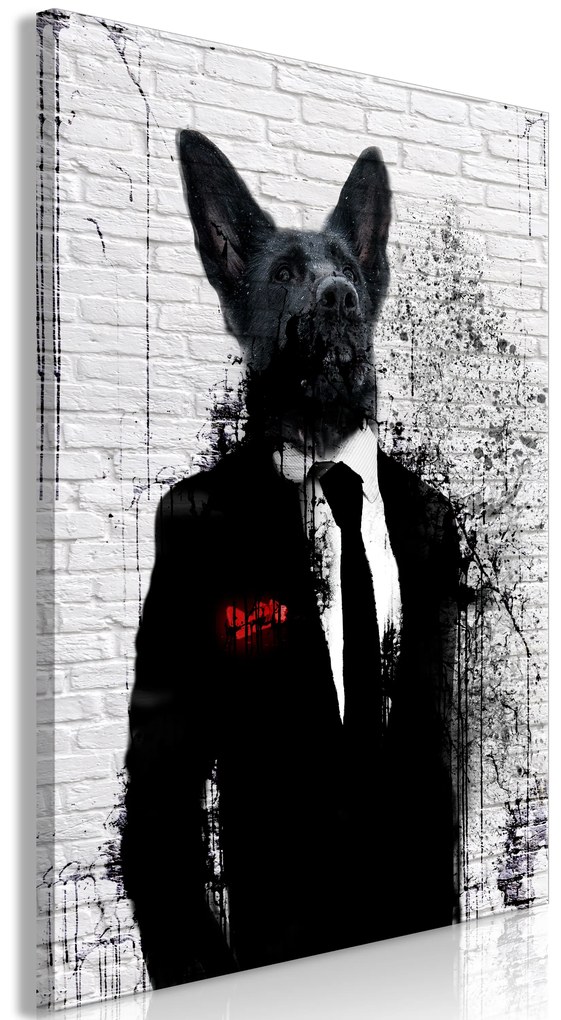 Artgeist Obraz - Businessman Dog (1 Part) Vertical Veľkosť: 40x60, Verzia: Na talianskom plátne