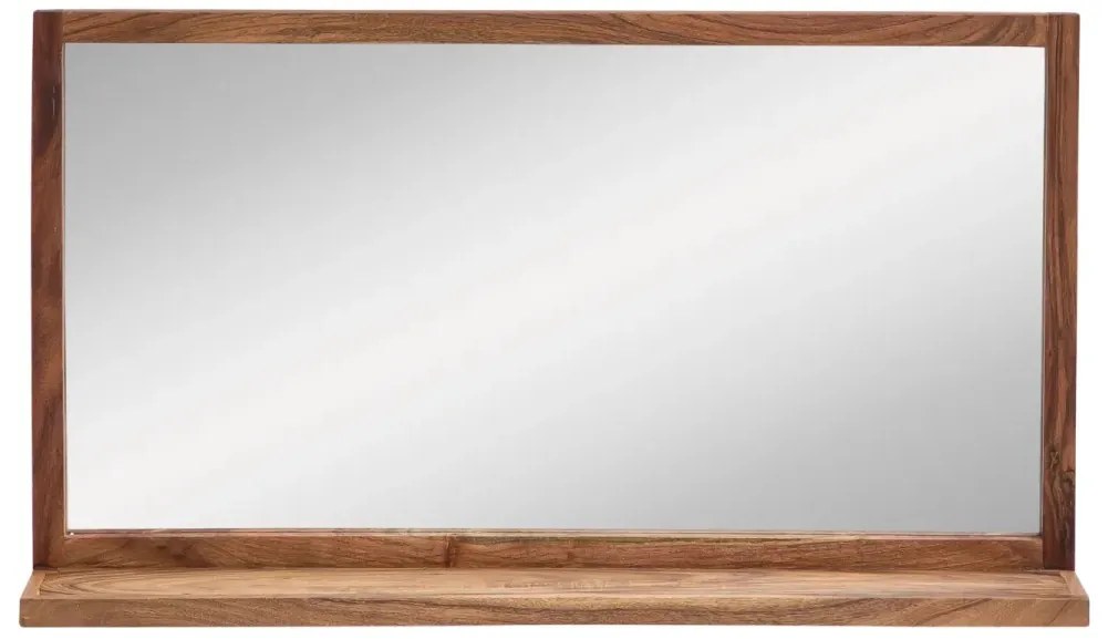 furniture-nabytek.cz - Masívne kúpeľňové zrkadlo Sydney light I z akácie, lakované, hnedé – 105×16×60 cm