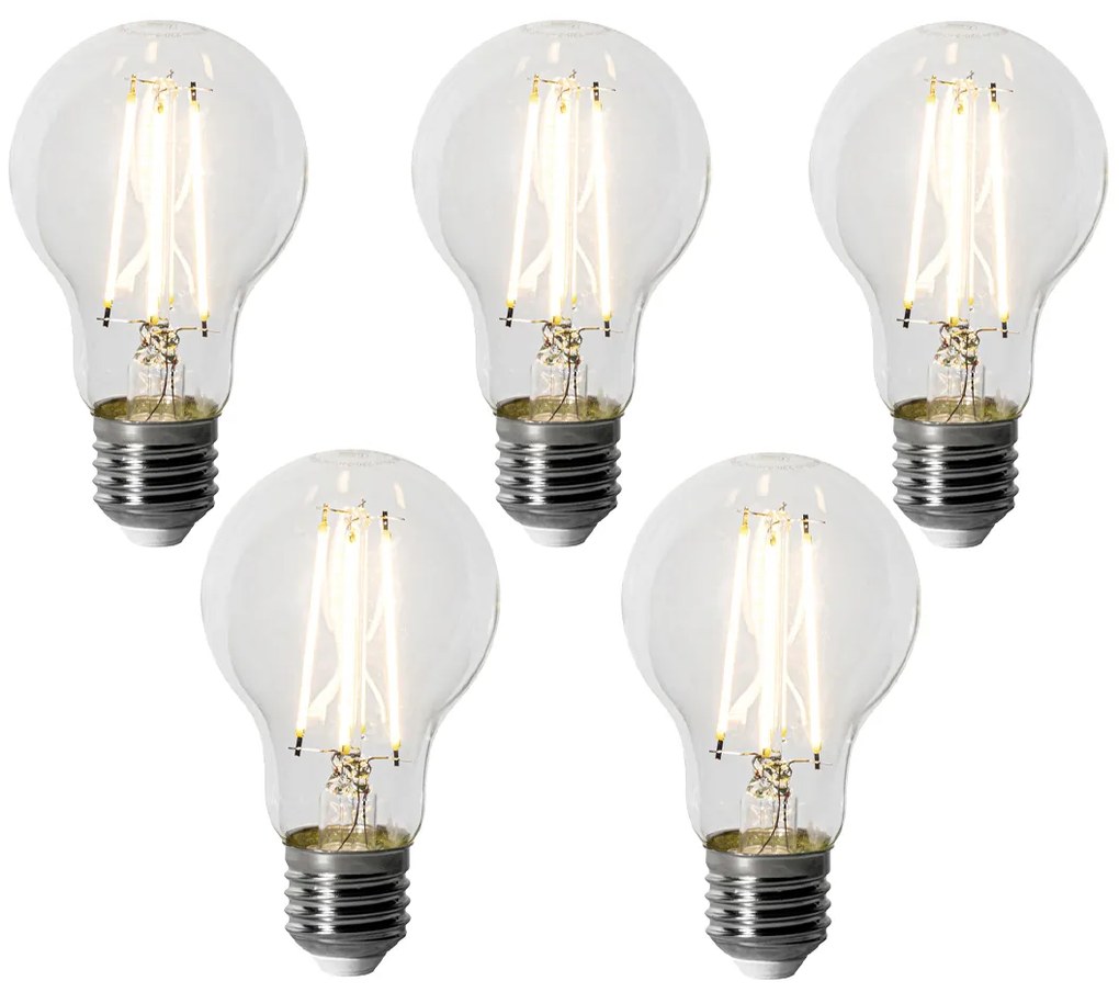 Sada 5 stmievateľných LED žiaroviek E27 A60 6W 500LM 3000K