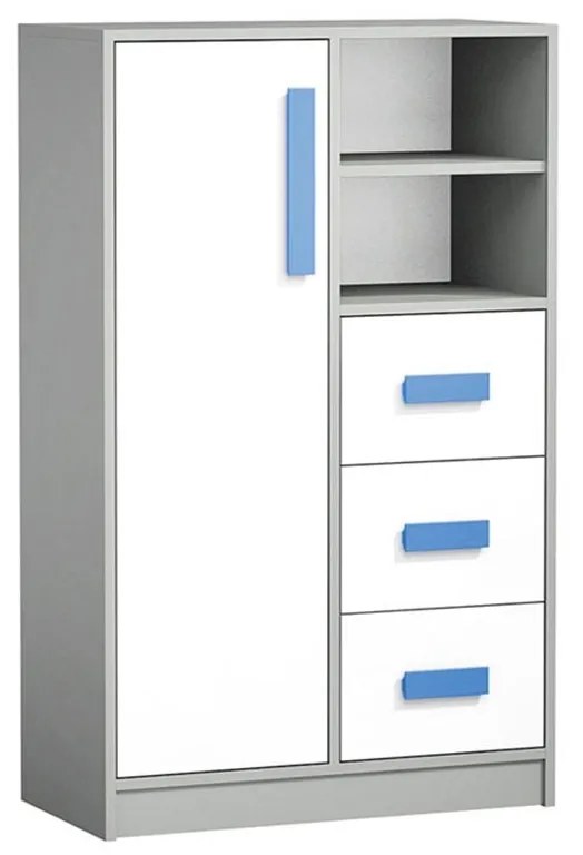 Komoda Tigi TG05, Farby: antracit / biely + zelená