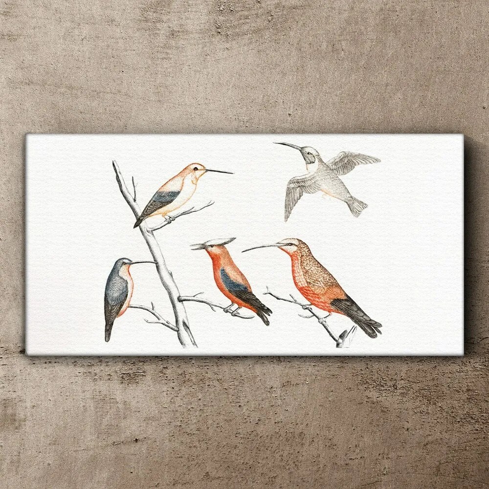 Obraz na plátne Kreslenie zvierat vtákov
