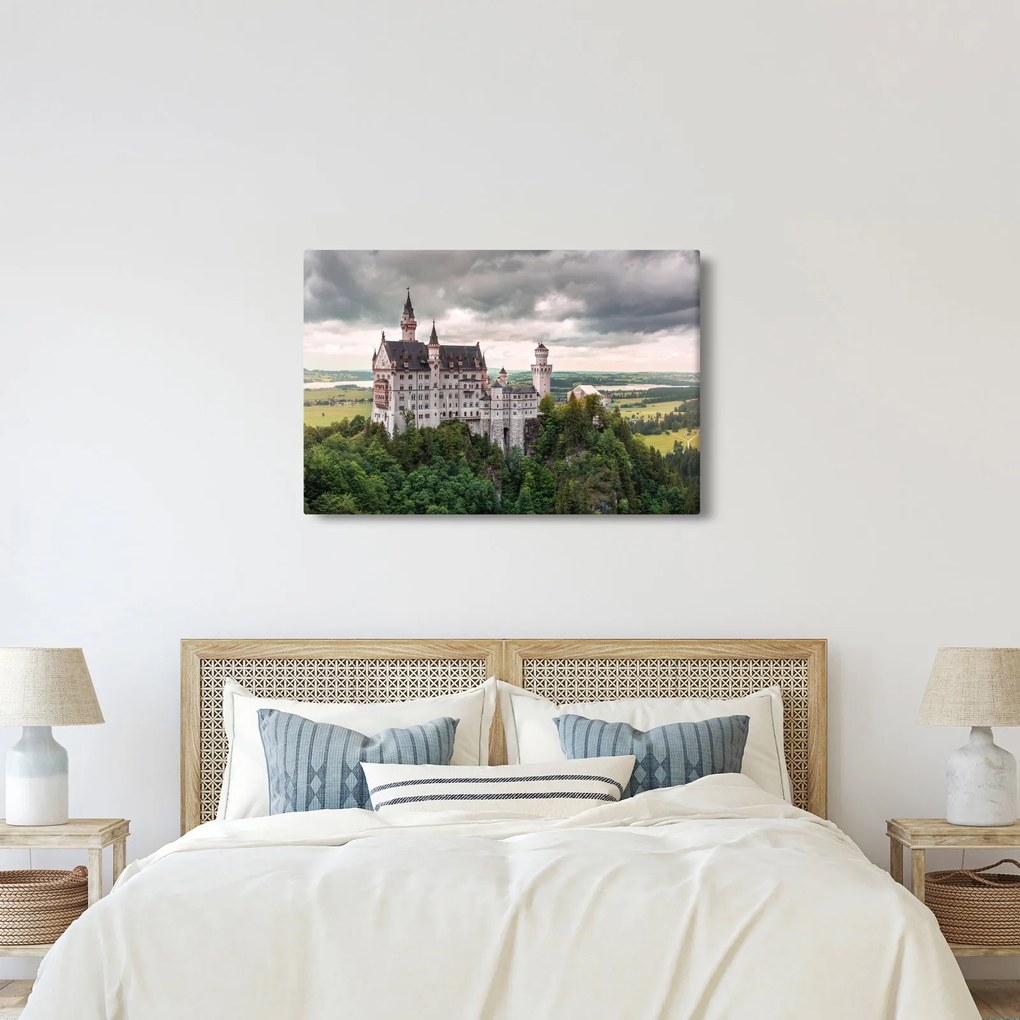 Obraz - Zámok na skalách (90x60 cm)