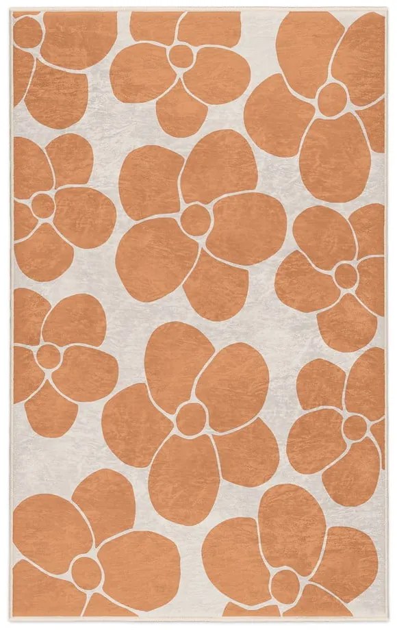 Oranžový prateľný koberec 120x180 cm Orange Meadow – Mila Home