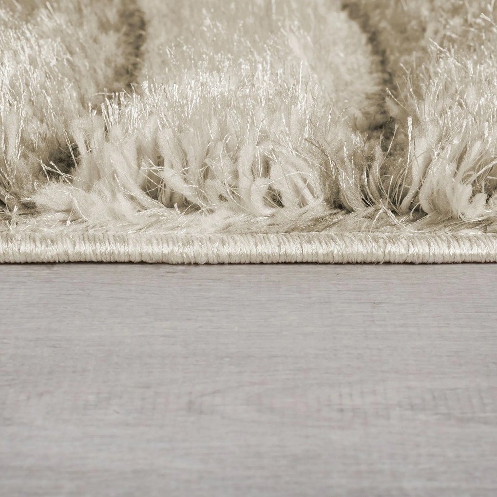 Flair Rugs, Kusový koberec Indulgence Velvet Carved Natural, 160x230, béžová, obývacia izba