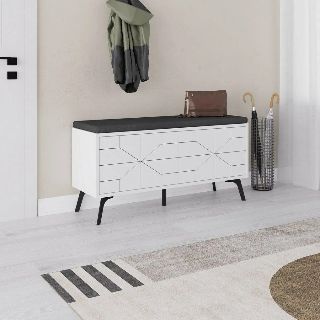 Skrinka na topánky Dune White