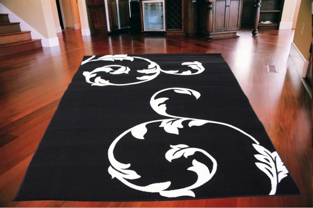 *Kusový koberec PP Orientál černý, Velikosti 120x170cm