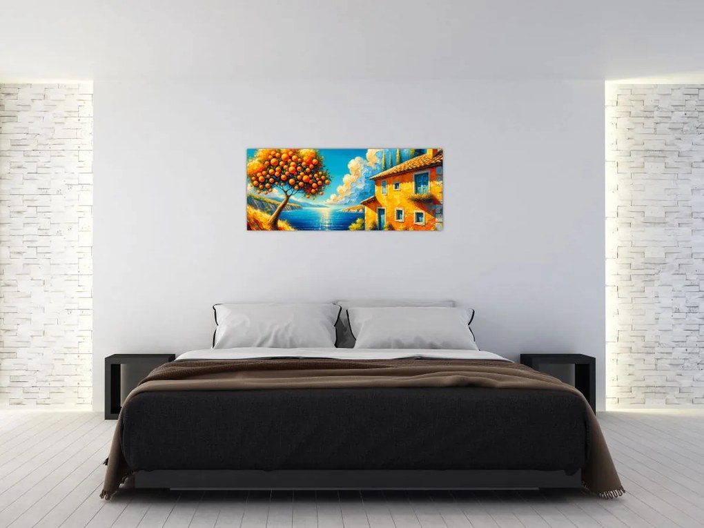 Obraz - Dom s pomarančmi II. (120x50 cm)