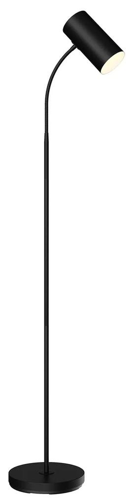 Stojaca lampa Karoli s pružným ramenom v čiernom