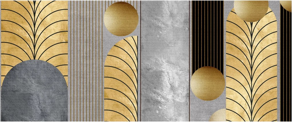 Obraz - Zlaté dekory (120x50 cm)