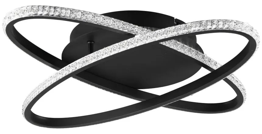 Čierne LED stropné svietidlo Lane – Trio